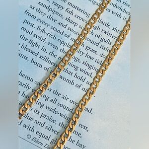 Chunky gold tone chain unisex 23 inches flat shiny unisex for men/women